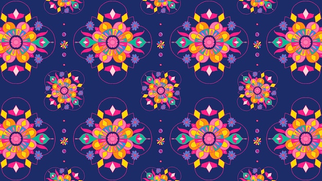 Indian mandala pattern vector banner