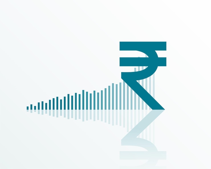 मुफ़्त वेक्टर indian money rupee sign background key to economic prosperity