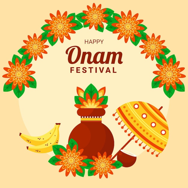 Indian onam illustration