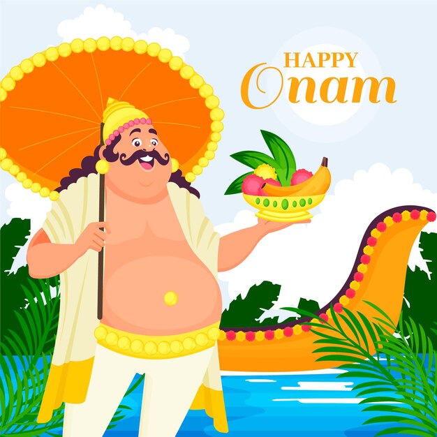 Indian onam illustration