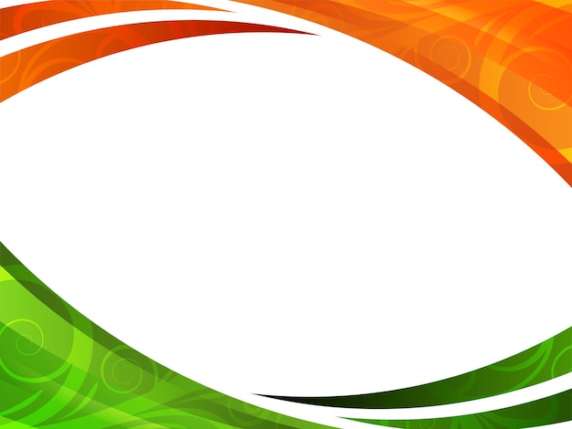 Indian patriotic tricolor theme wave style background vector