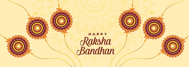 Indian raksha bandhan holiday banner