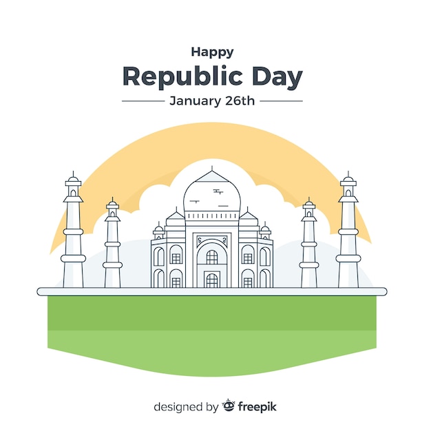 Free vector indian republic day background