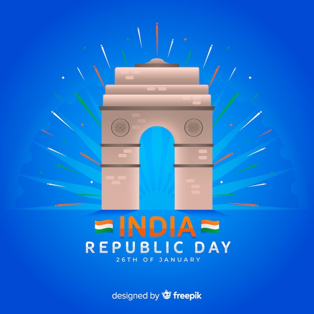 Free vector indian republic day background