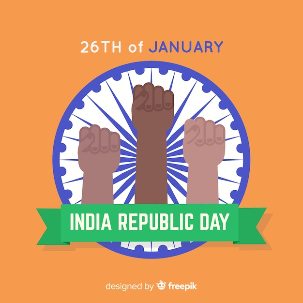 Free vector indian republic day background