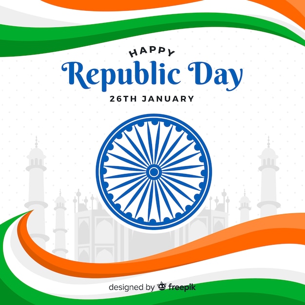 Free vector indian republic day background