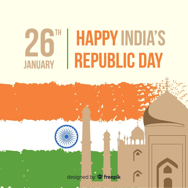 Free vector indian republic day background