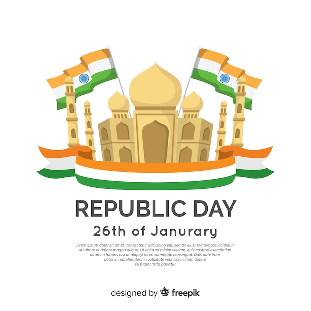 Free vector indian republic day background