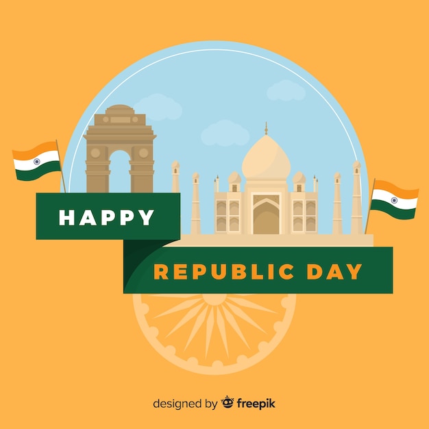 Free vector indian republic day background