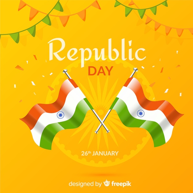 Free vector indian republic day background