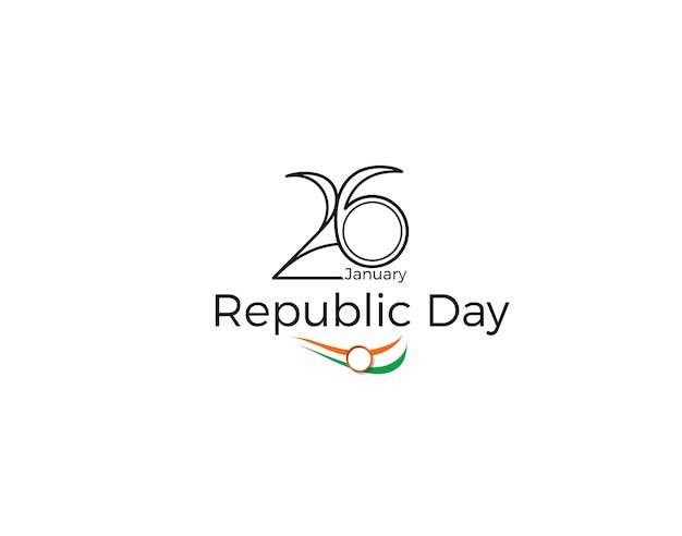 Индийская республика день концепция с текстом 26 января. Векторная иллюстрация Дизайн.
