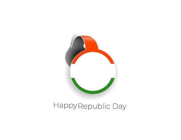 Indian Republic day concept with text 26 January. Vector illustration Design.