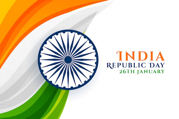 Indian republic day creative in tricolor