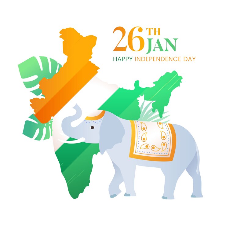 Free Vector indian republic day in flat design