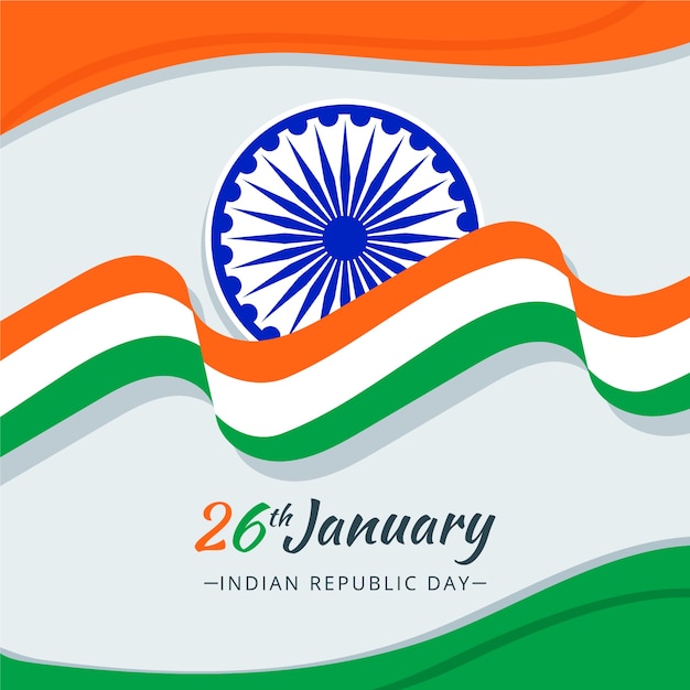 Free vector indian republic day in flat design