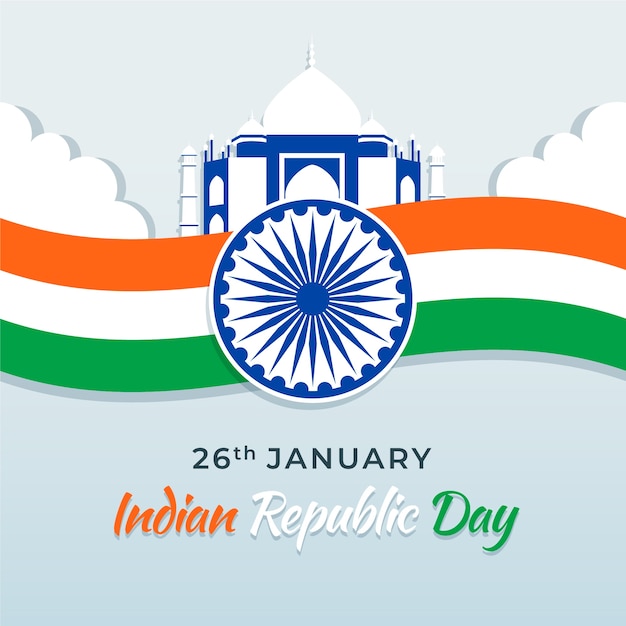평면 디자인의 인도 공화국의 날