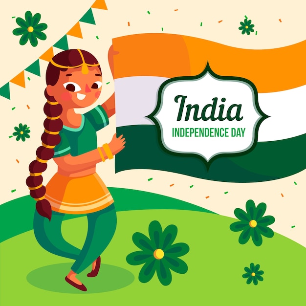 Free vector indian republic day flat design