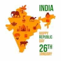 Free vector indian republic day