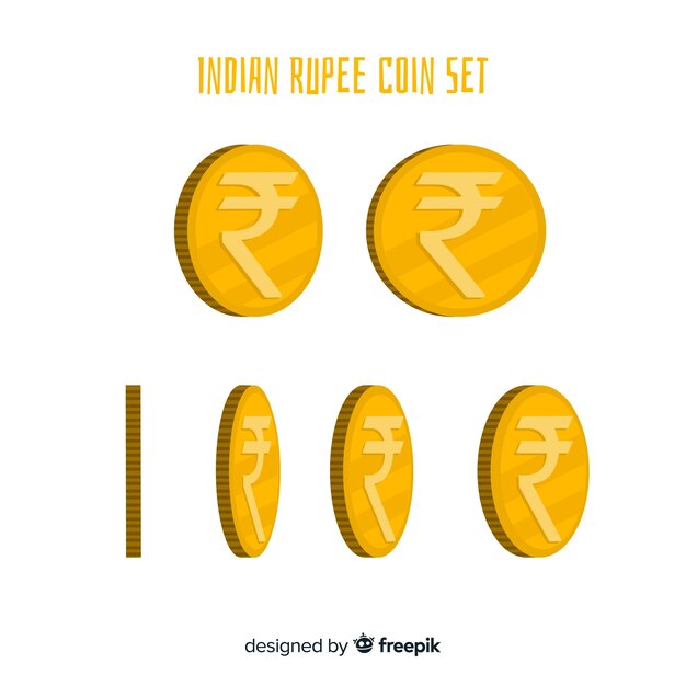 Indian rupee coin set