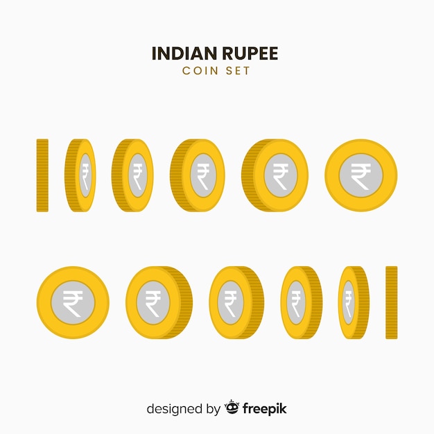 Indian rupee coin set