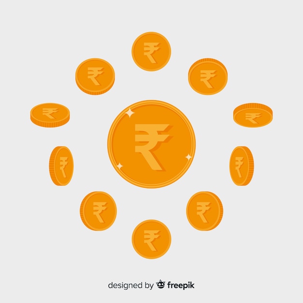 Indian rupee coin set