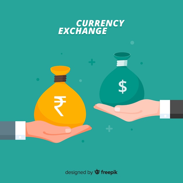 Free vector indian rupee currency exchange