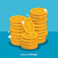 Free vector indian rupee gold coin stack