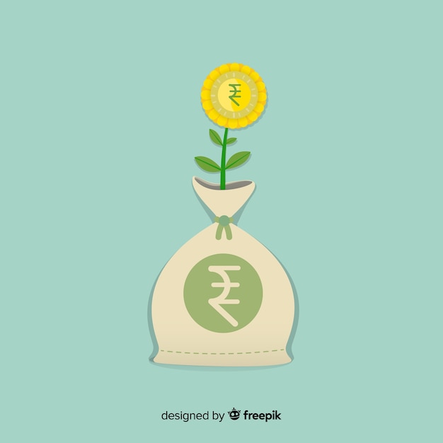 Indian rupee investment concept