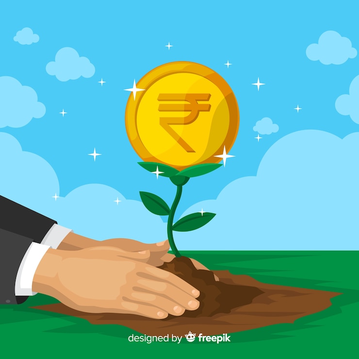मुफ़्त वेक्टर भारतीय रुपये का निवेश संबंधी अवधारणा