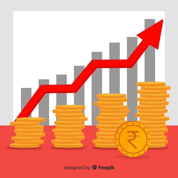 Indian rupee investment concept