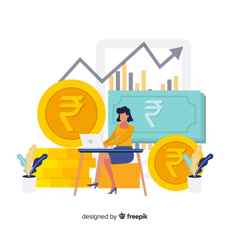 मुफ़्त वेक्टर indian rupee investment concept