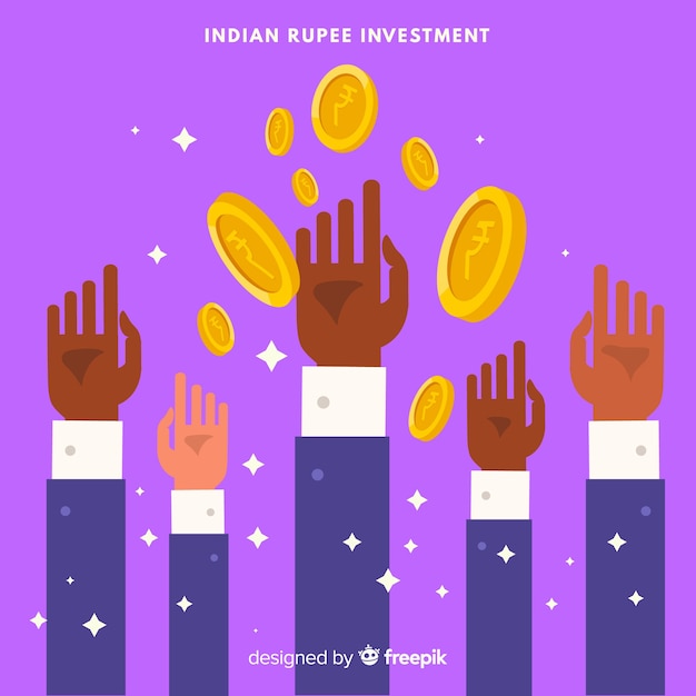 Indian rupee investment concept