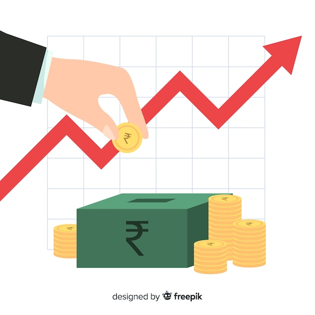 Indian rupee investment concept