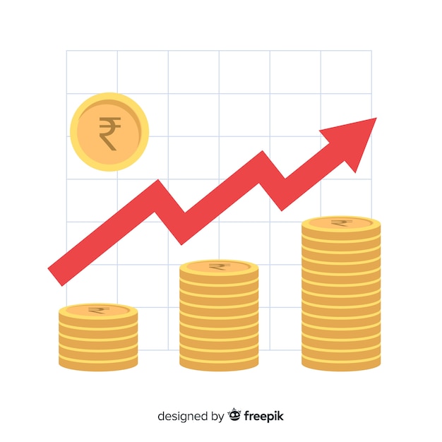 Free vector indian rupee investment concept