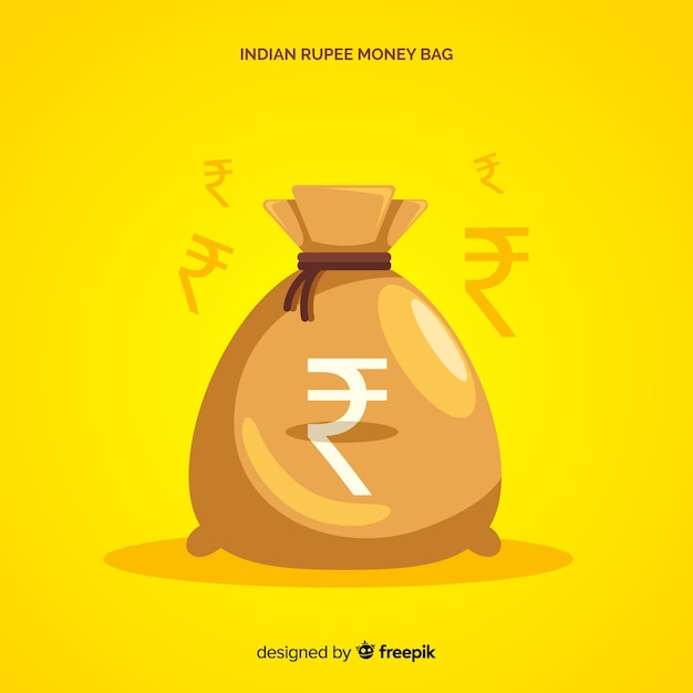 Indian rupee money bag