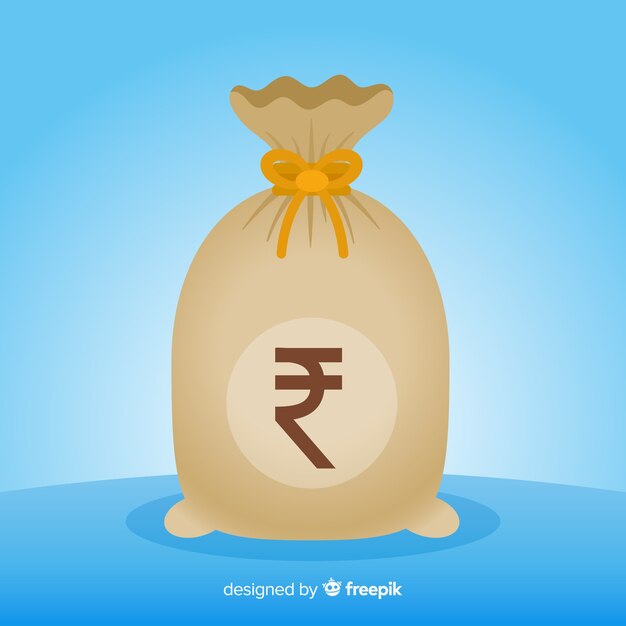 Free vector indian rupee money bag