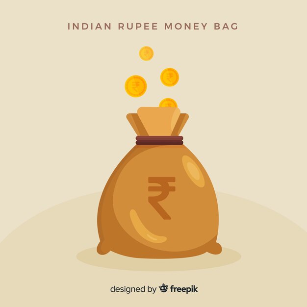인도 루피 돈 가방