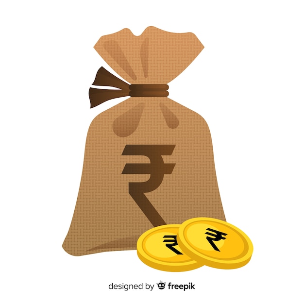 Indian rupee money bag