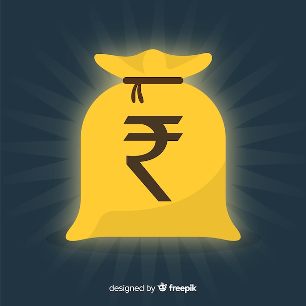 Indian rupee money bag