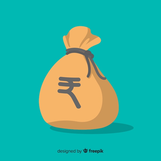 Free vector indian rupee money bag