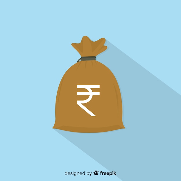 Indian rupee money bag