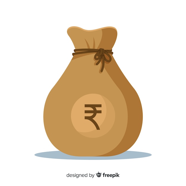 Free vector indian rupee money bag