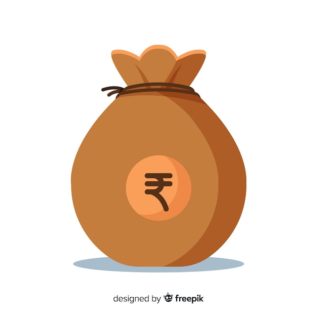 Free vector indian rupee money bag