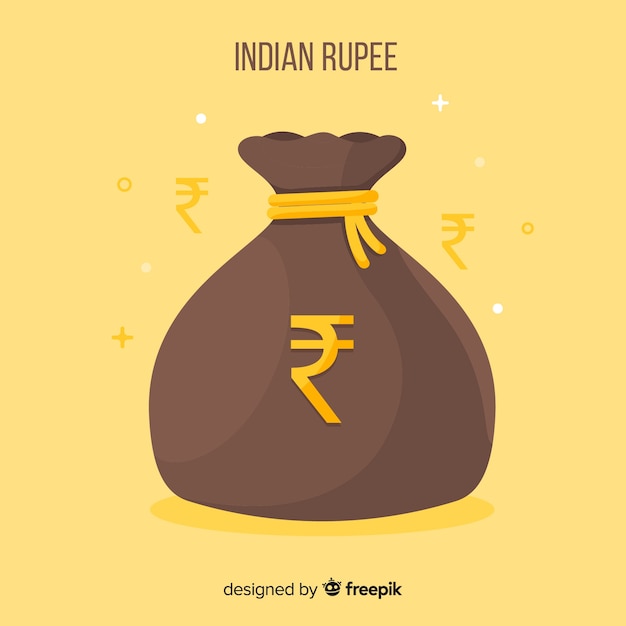 Free vector indian rupee money bag