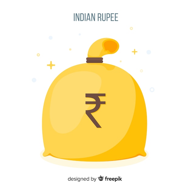 Free vector indian rupee money bag