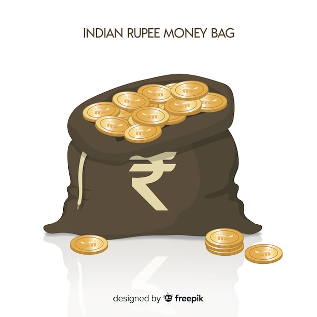 Indian rupee money bag