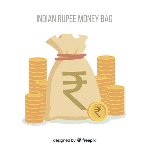 Indian rupee money bag