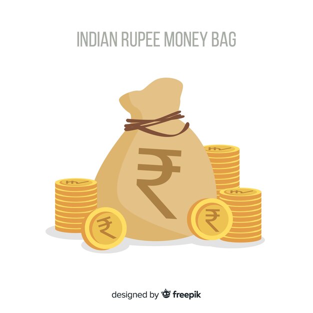 Indian rupee money bag