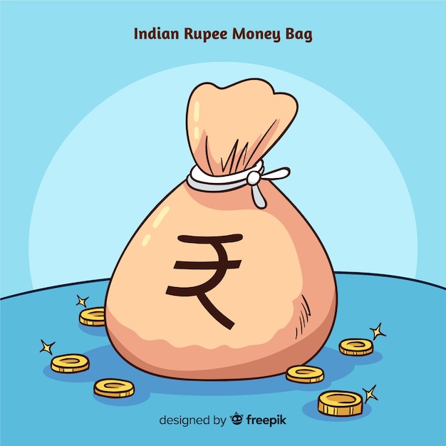 Indian rupee money bag