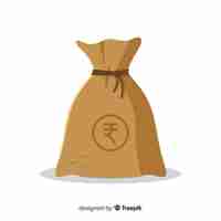 Free vector indian rupee money bag